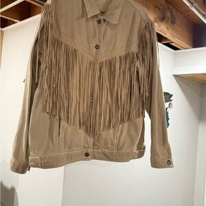 We The Free Brown Fringe Utility Jacket